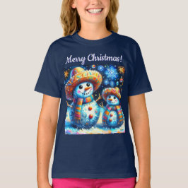 Mexikanska folkkonst Snögubbar Snögubbe Snö T Shirt