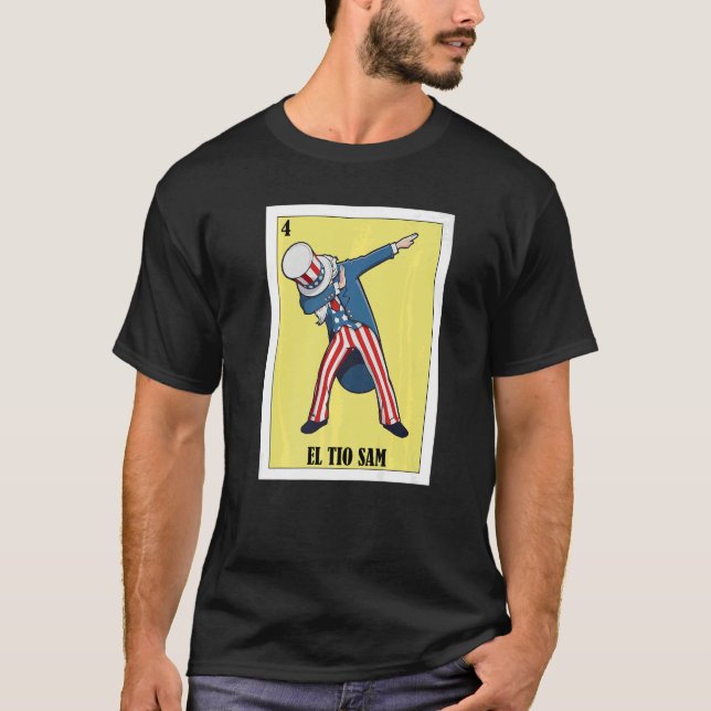 Mexikanska för 4 juli El Tio Sam T Shirt (Framsida)