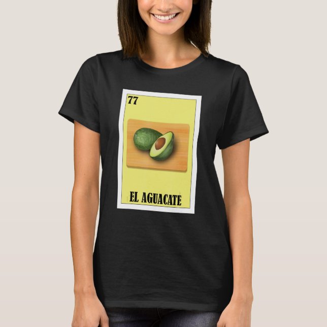 Mexikanska för Avocado El Aguacate T Shirt (Framsida)
