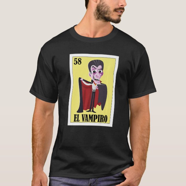 Mexikanska för Halloween El Vampiro T Shirt (Framsida)