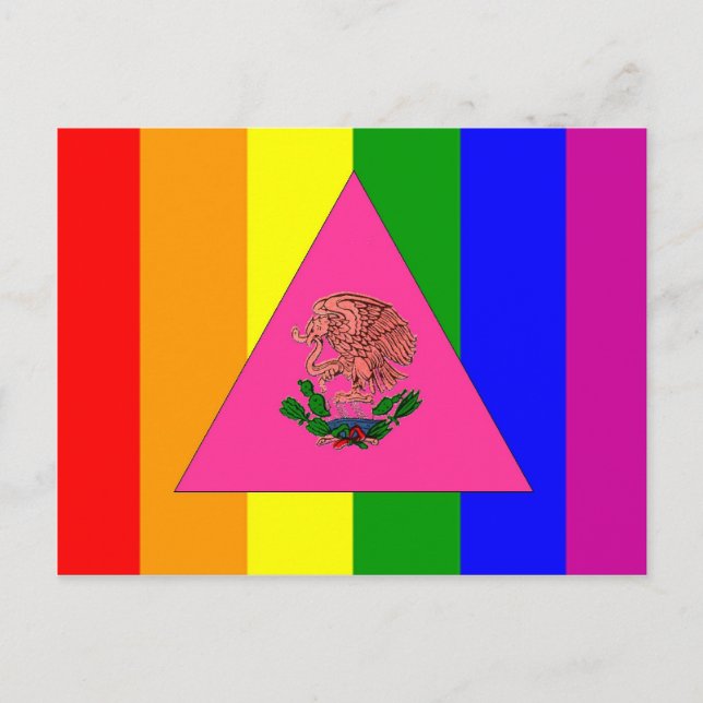 Mexikanska Gay pride Flagga Vykort (Framsida)