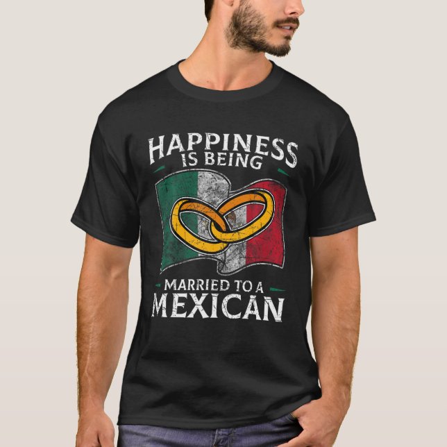 Mexikanska Giftermål Mexiko Bröllop, gifta kultura T Shirt (Framsida)