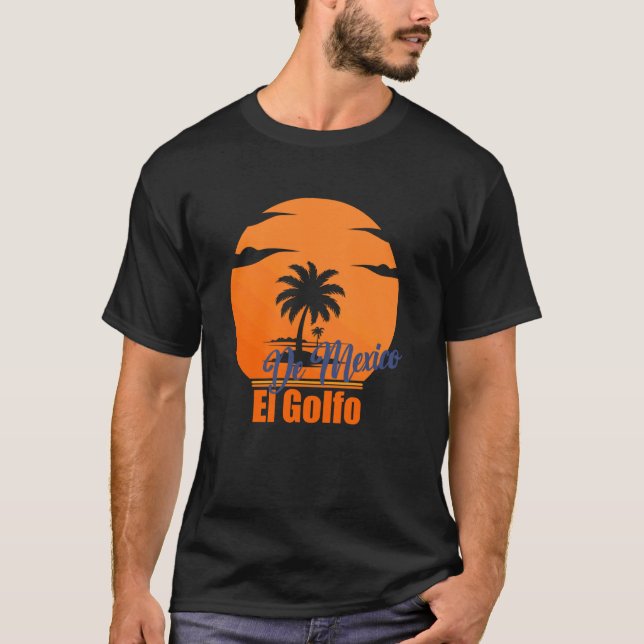 Mexikanska Golfen Retro Vintage T Shirt (Framsida)
