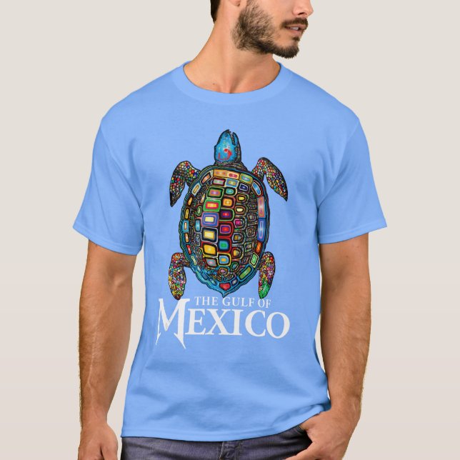Mexikanska golfens EDM-musik Rave Dance Seaurtle b T Shirt (Framsida)