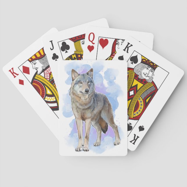 Mexikanska grått varg-spelkort casinokort (Baksidan)