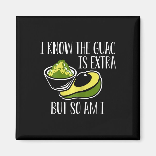 Mexikanska Guacamole Avocado Cinco De Mayo Magnet (Framsidan)