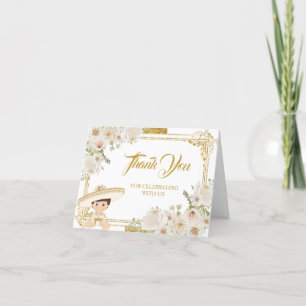 Mexikanska Guld Fiesta Boy Baptism Christening Fol Tack Kort