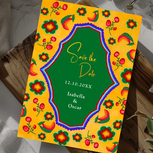 Mexikanska gulten bröllop spara datumet (Skapare uppladdad)
