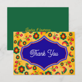 Mexikanska gulten bröllop tack kort