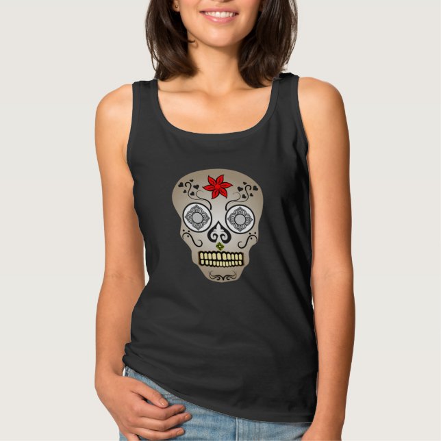 Mexikanska Halloween Mask Shirt Tee Shirt (Framsida)