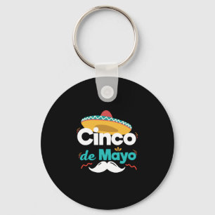 Mexikanska Hat och Mustache Cinco De Mayo Celebrat Nyckelring