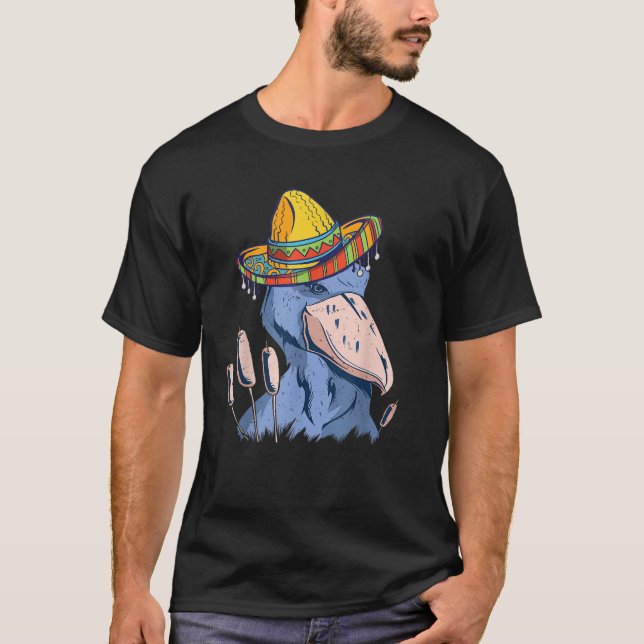 Mexikanska Hat Shoebill Sombrero African Bird Afri T Shirt (Framsida)