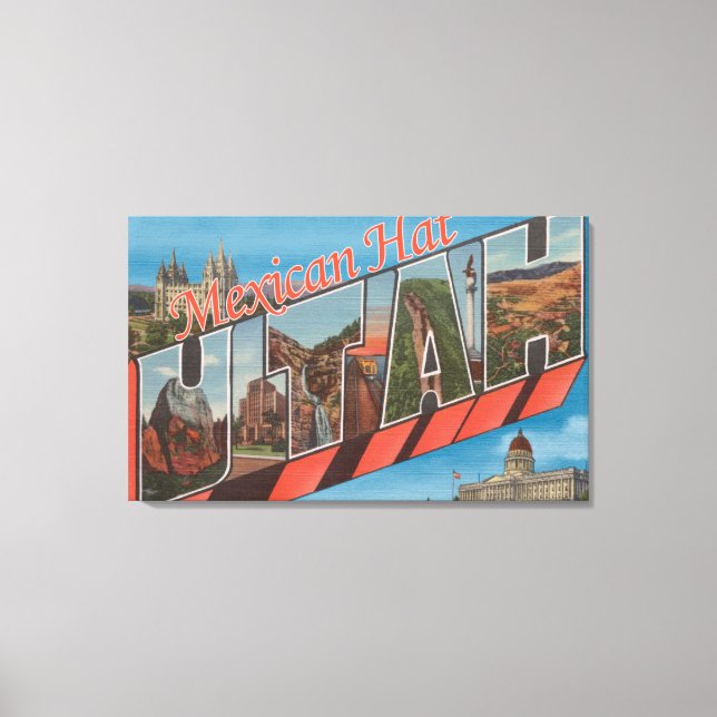 Mexikanska Hat, Utah - Stora Brev-scenen Canvastryck (Framsida)