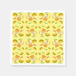 Mexikanska Hispanic Food Tacos Tequila Pappersservett