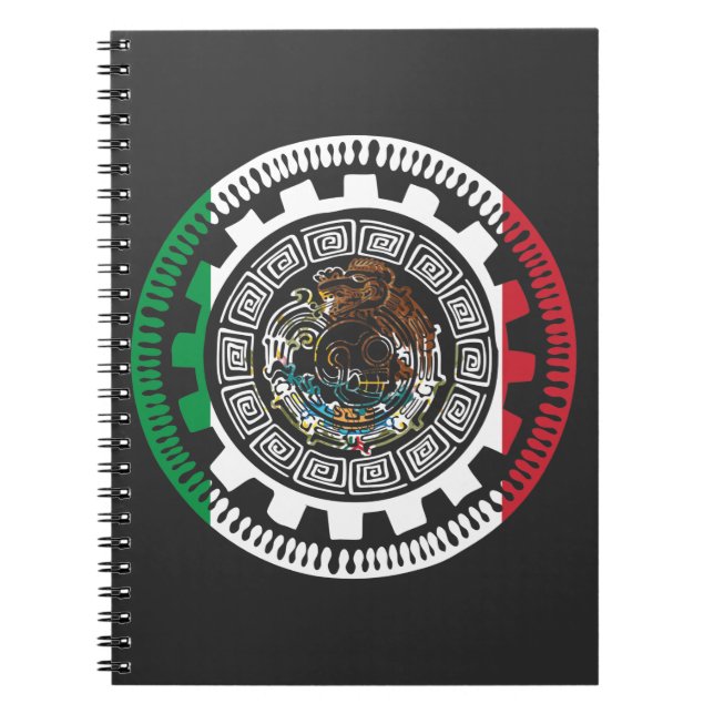 Mexikanska historiska aztec Mexico Maya Calendar Anteckningsbok (Framsidan)