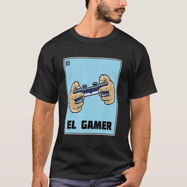 Mexikanska Hobbieser El Gamer - Mexiko Gaming Gift T Shirt (Framsida)