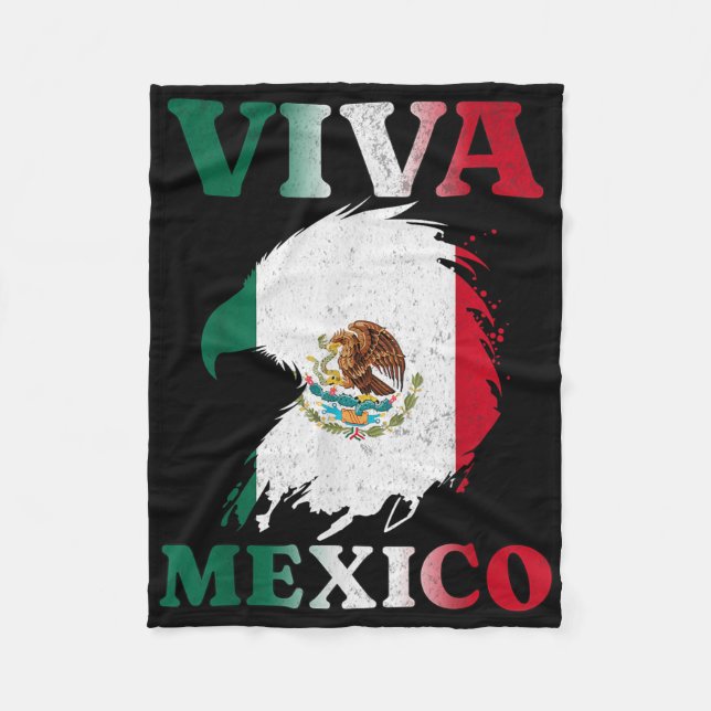 Mexikanska Independence day Eagle Mexico Flagga Wo Fleecefilt (Framsidan)