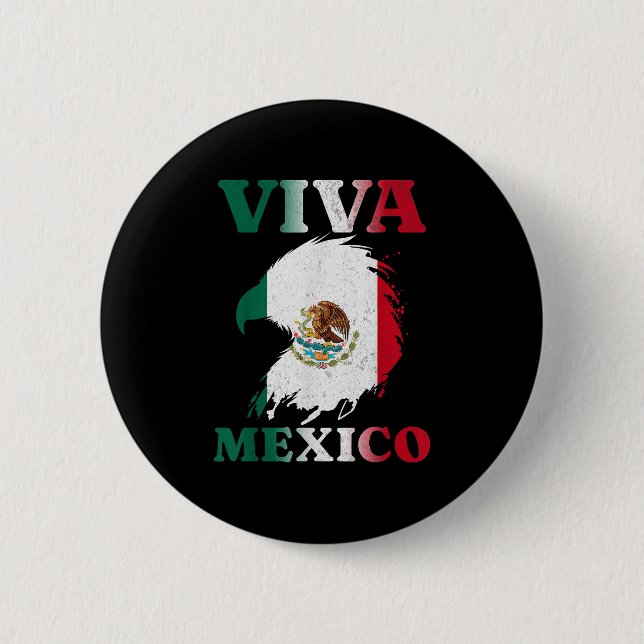 Mexikanska Independence day Eagle Mexico Flagga Wo Knapp (Framsida)