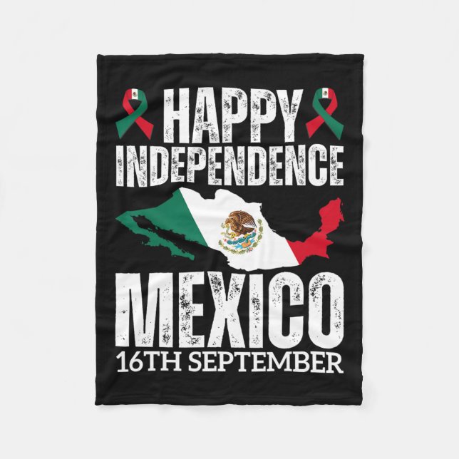 Mexikanska Independence day Est 16 september Mexik Fleecefilt (Framsidan)