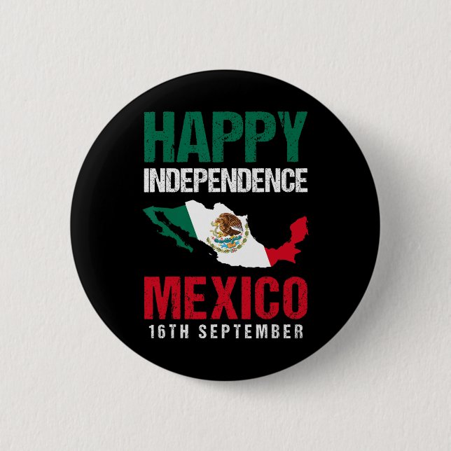 Mexikanska Independence day Est 16 september Mexik Knapp (Framsida)