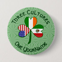 Mexikanska irländska amerikanska flaggor Shamrock
