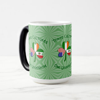 Mexikanska irländska amerikanska flaggor Shamrock Magisk Mugg