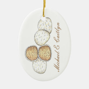 Mexikanska italienska Bröllop Cookies Russian Teac Julgransprydnad Keramik