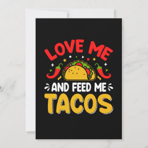 Mexikanska Kärlek och Mata mig med Tacos Inbjudningar