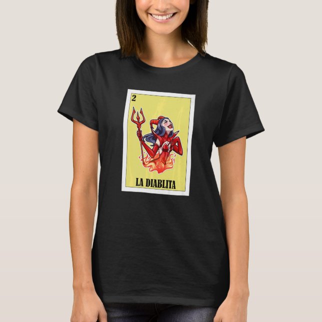 Mexikanska kvinnodagen La Diablita 2 T Shirt (Framsida)