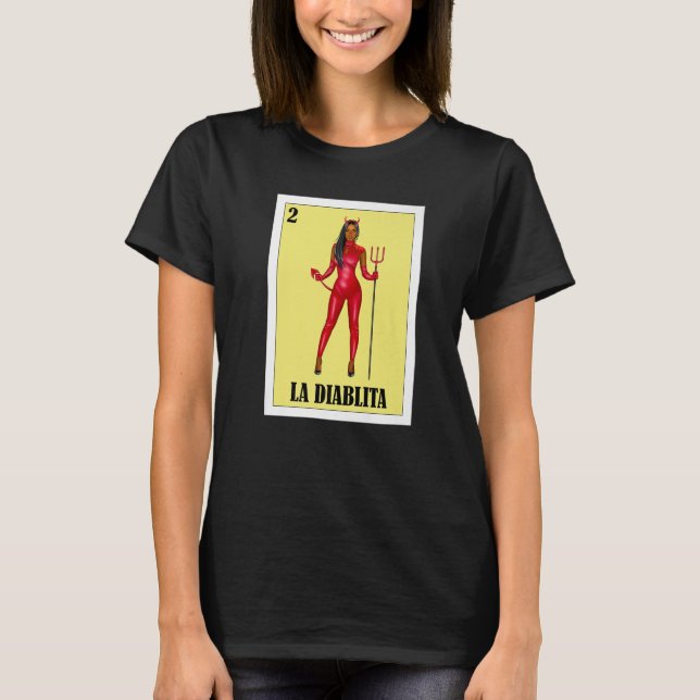 Mexikanska La Diablita T Shirt (Framsida)