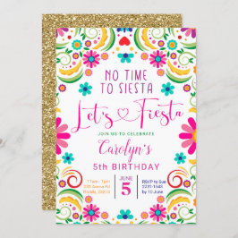 Mexikanska Låt oss inbjudan till Fiesta Girl Birth