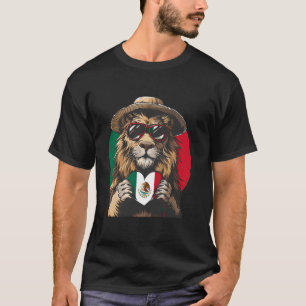 Mexikanska Lejona rötter, mexikanska Flagga, mexik T Shirt