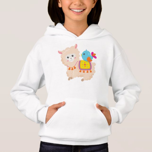 Mexikanska Llama, Cute Llama, Cute Alpaca, Blue Bi T Shirt (Framsida)