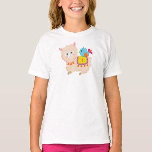 Mexikanska Llama, Cute Llama, Cute Alpaca, Blue Bi T Shirt