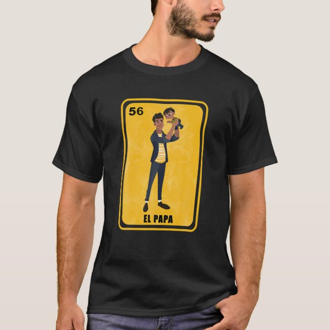 Mexikanska Lottery Bingo Funny Spanska Far-gåvor T T Shirt (Framsida)