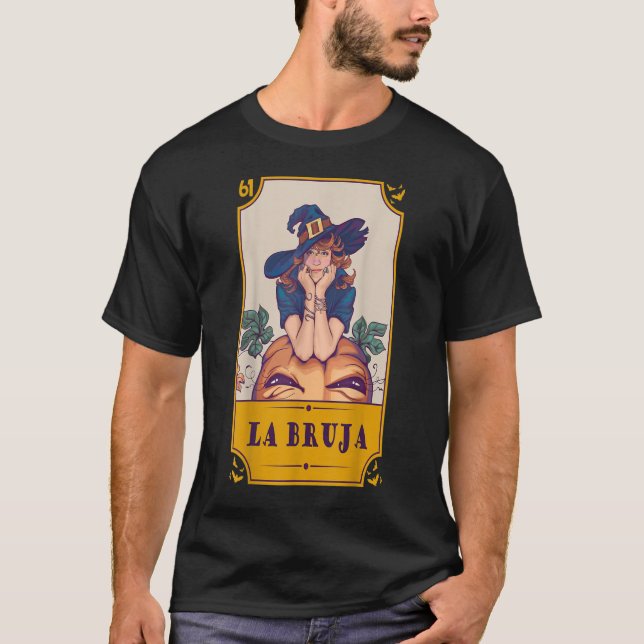 Mexikanska Lottery La Bruja Spansk Witch Lottery H T Shirt (Framsida)