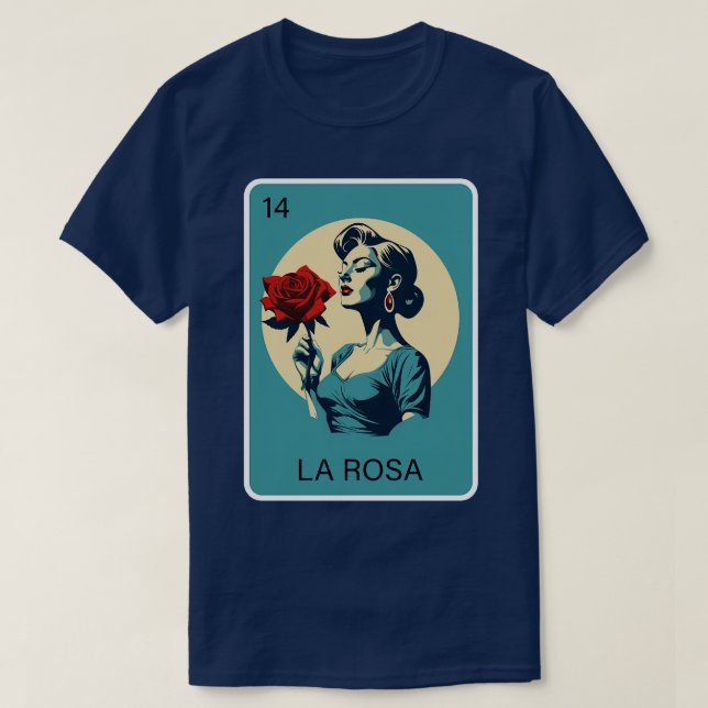 Mexikanska Lottery La Rosa Ro Game of Mexico Loter T Shirt (Design framsida)