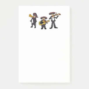 Mexikanska Mariachi Band Fiesta Music Tecknad Art Post-it Block