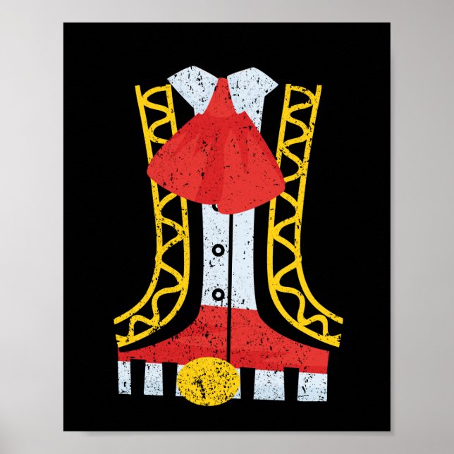 Mexikanska Mariachi Charro Cinco De Mayo Costume Poster (Framsidan)