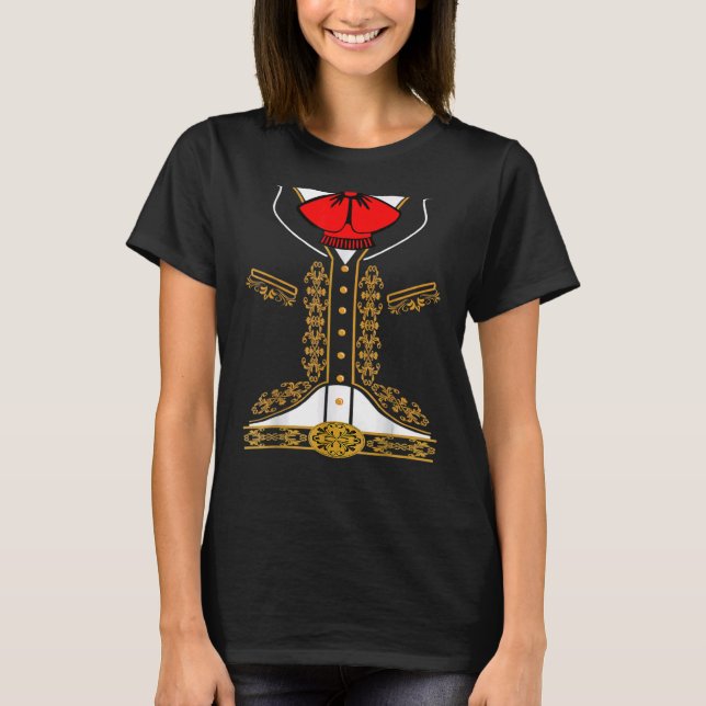 Mexikanska Mariachi Charro Cinco De Mayo Costume T Shirt (Framsida)
