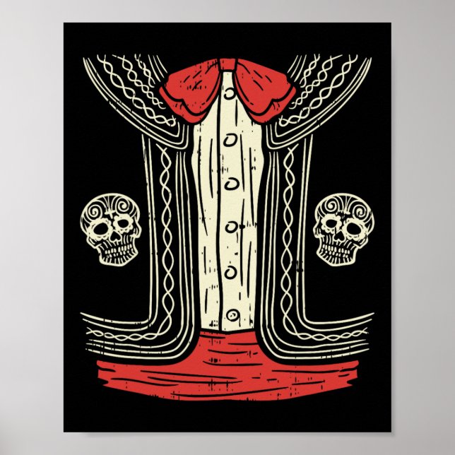 Mexikanska Mariachi Halloween Costume Mexico Kosty Poster (Framsidan)