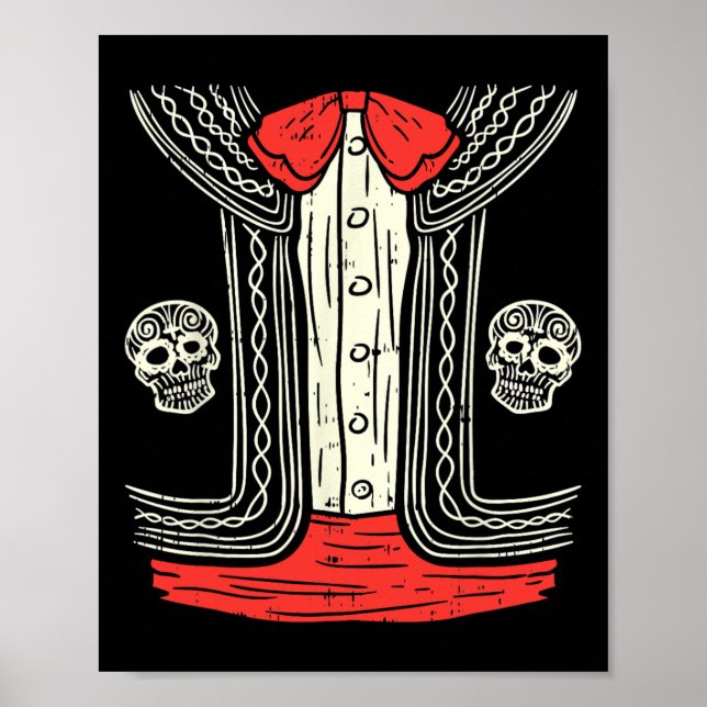 Mexikanska Mariachi Halloween Costume Mexico Kosty Poster (Framsidan)