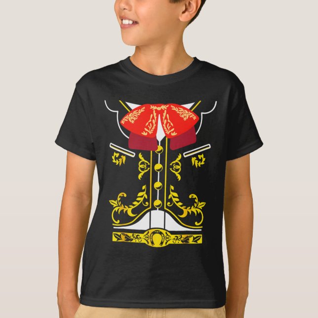 Mexikanska Mariachi Tee Charro Cinco De Mayo Hallo (Framsida)
