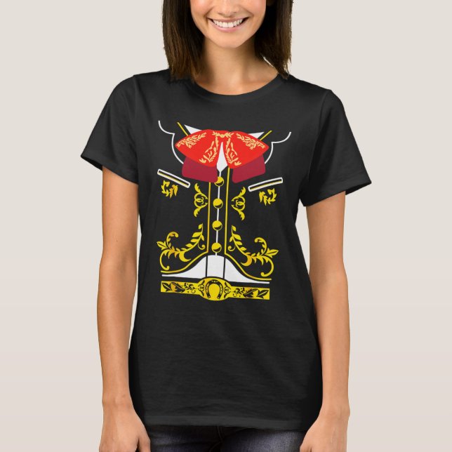 Mexikanska Mariachi Tee Charro Cinco De Mayo Hallo (Framsida)