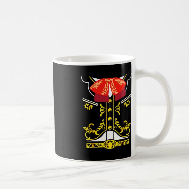 Mexikanska Mariachi Tee Charro Cinco De Mayo Hallo Kaffemugg (Höger)