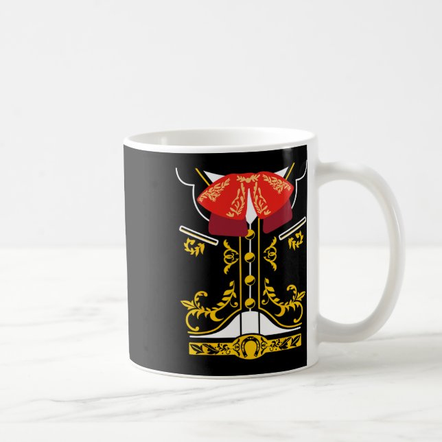 Mexikanska Mariachi Tee Charro Cinco De Mayo Hallo Kaffemugg (Höger)