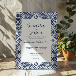 Mexikanska marinens vita talavera Forme Elegant br Inbjudningar