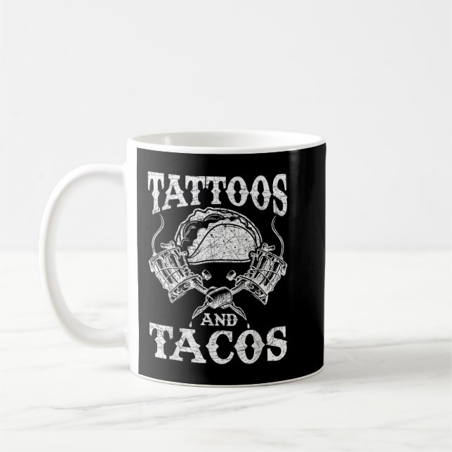 Mexikanska matTacos Mexiko Tattoo Artist Tattoo Kaffemugg (Vänster)