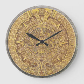 Mexikanska Mayan / Aztec Calendar Clock Stor Klocka