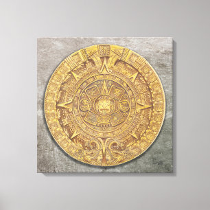 Mexikanska Mayan / Aztec Calendar Kanvastryck